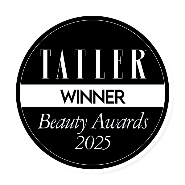 Tatler Beauty Awards 2025 winner badge on a white background