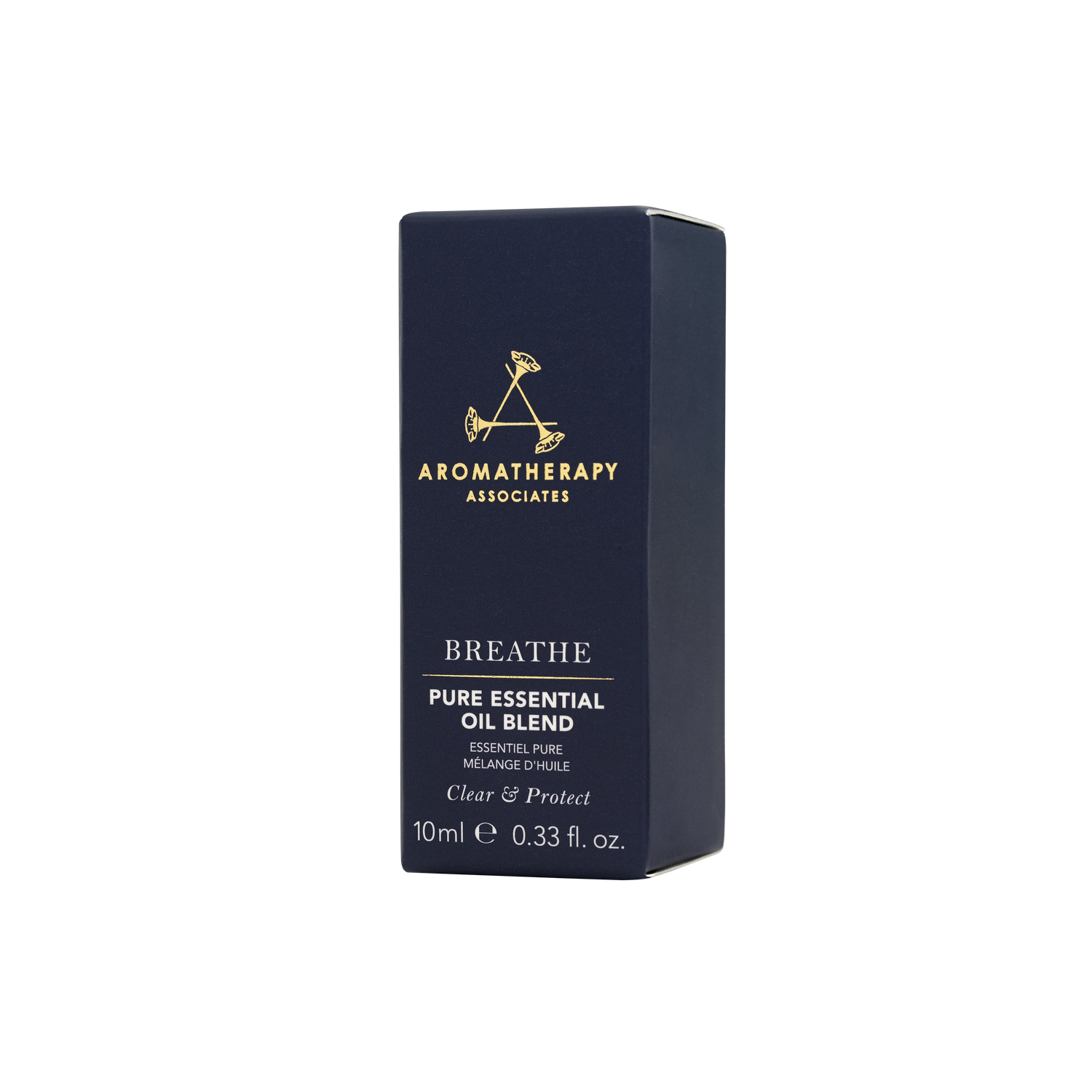 Aromatherapy Associates Breathe pure essential oil blend packaging on a white background
