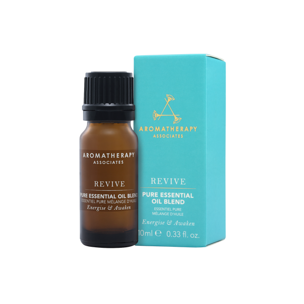Aromatherapy Associates Revive essential oil blend bottle and packaging on a white background