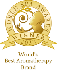 World Spa Awards 2023 winner badge for World's Best Aromatherapy Brand